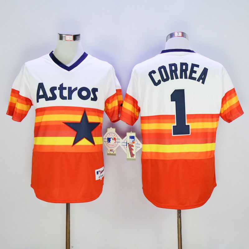 Astros 1 Carlos Correa White 1980 Turn Back The Clock Stitched Baseball Jerseys,We sell and wholesale Astros 1 Carlos Correa White 1980 Turn Back The Clock Stitched Baseball Jerseys on line form chian!